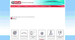 Desktop Screenshot of hilalaluminyum.com